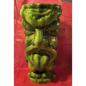 Tikis Grill & Bar Green Ceramic Tiki Mug By Sebastian 2012